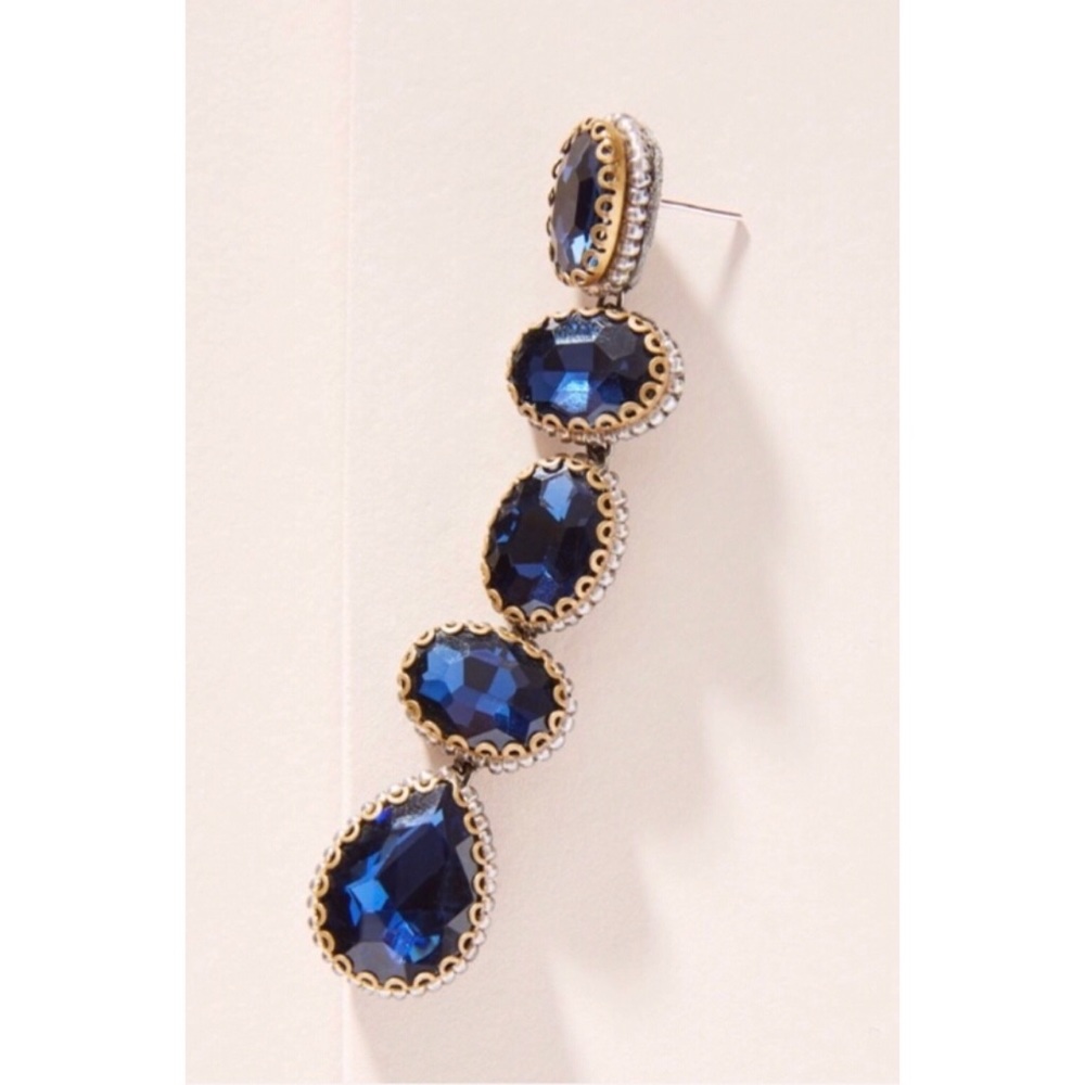 Skipping Stone Drop Earrings Deepa Gurnani NWT - Picture 5 of 8